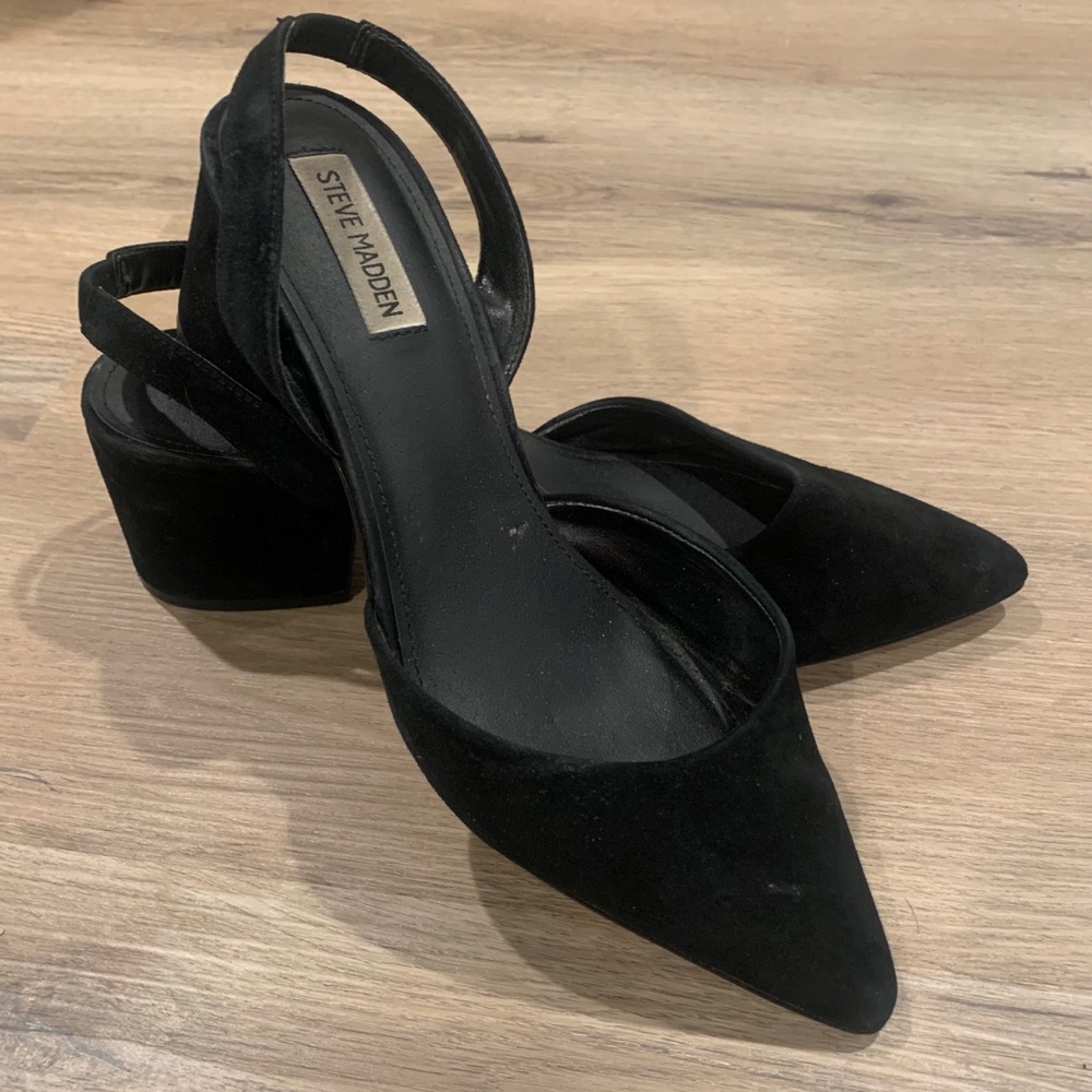 Steve Madden Sling back black heels